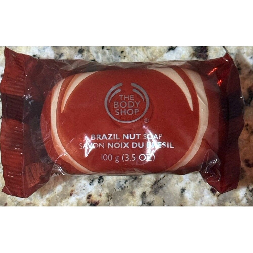 LOT of 2 The Body Shop BRAZIL NUT BAR SOAP + shea discontinued RARE new sealed